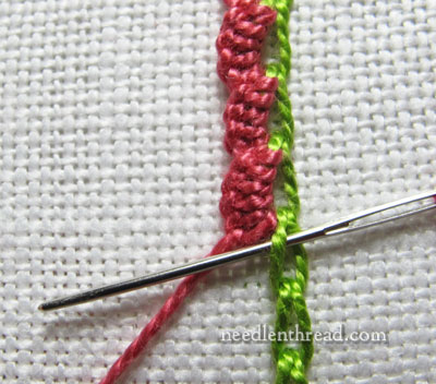 Stitch Fun: Scalloped Buttonholed Chain Stitch Tutorial