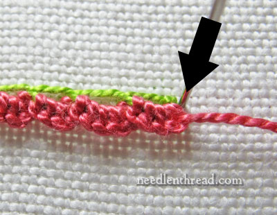 Stitch Fun: Scalloped Buttonholed Chain Stitch Tutorial