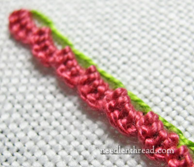 Stitch Fun: Scalloped Buttonholed Chain Stitch Tutorial