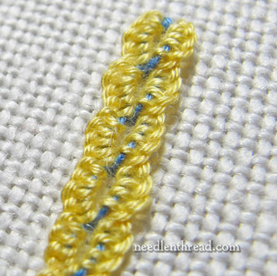 Stitch Fun: Scalloped Buttonholed Chain Stitch Tutorial