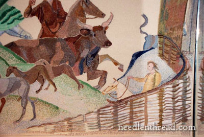 The Ros Tapestry - Abduction of Dervogilla Detail