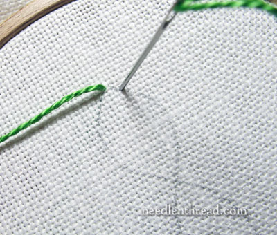 Buttonhole Chain Stitch Waves