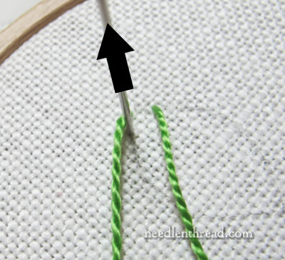 Buttonhole Chain Stitch Waves