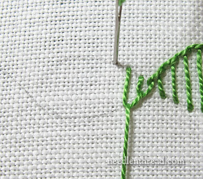 Buttonhole Chain Stitch Waves