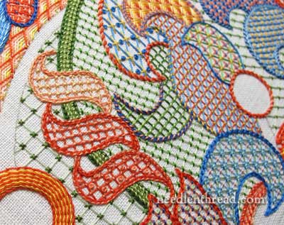 Lattice Stitch Embroidery Sampler