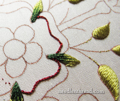 Mission Rose Silk and Gold embroidery