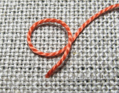 Turk's Head Knot embroidery stitch