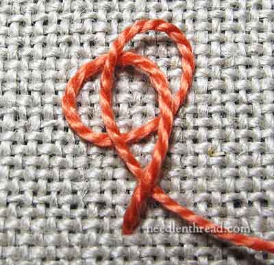 Turk's Head Knot embroidery stitch