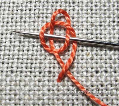 Turk's Head Knot embroidery stitch