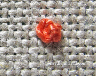 Turk's Head Knot embroidery stitch