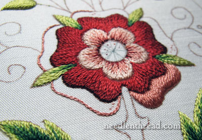 Mission Rose Silk Embroidery Satin Stitch