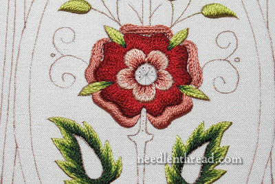 Mission Rose Silk Embroidery Satin Stitch