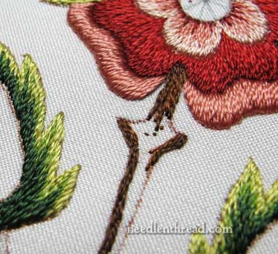Mission Rose: Silk and Gold Embroidery