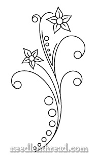 Free Hand Embroidery Pattern: Dots & Flowers