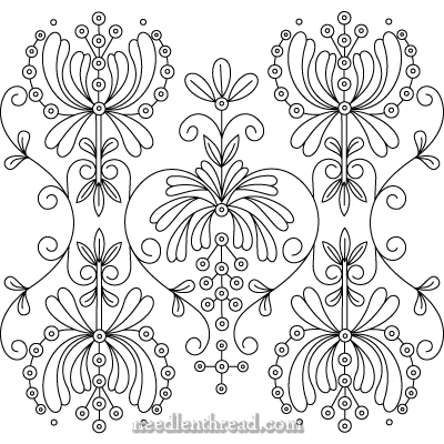 Free Hand Embroidery Pattern: Art Nouveau
