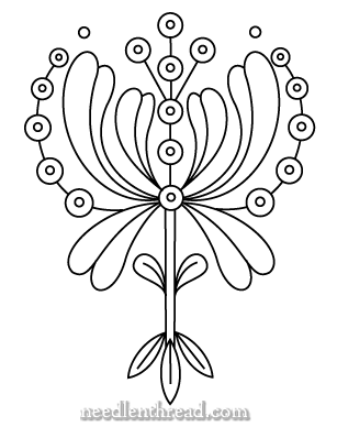 Free Hand Embroidery Pattern: Art Nouveau