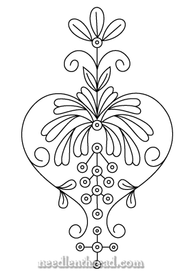 Free Hand Embroidery Pattern: Art Nouveau