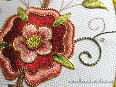 Mission Rose Goldwork Embroidery Project