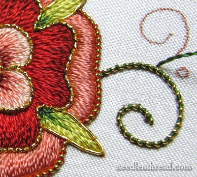 Mission Rose Goldwork Embroidery Project