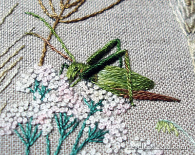 Embroidered Grasshopper