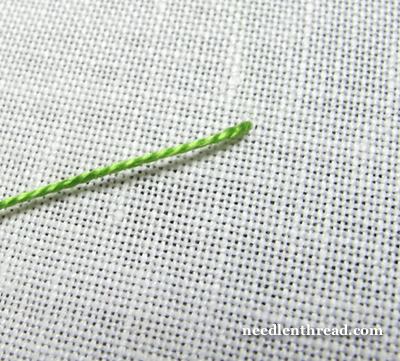 Knotted Chain Stitch or Braid Stitch Variation