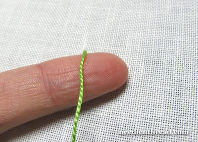 Knotted Chain Stitch or Braid Stitch Variation