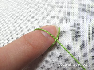 Knotted Chain Stitch or Braid Stitch Variation