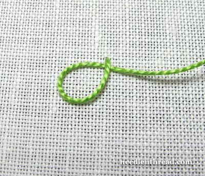 Knotted Chain Stitch or Braid Stitch Variation