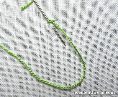 Knotted Chain Stitch or Braid Stitch Variation