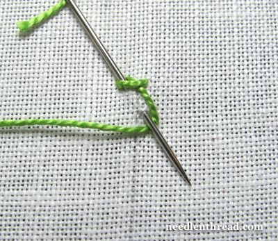 Knotted Chain Stitch or Braid Stitch Variation