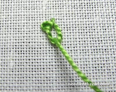 Knotted Chain Stitch or Braid Stitch Variation