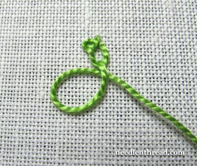 Knotted Chain Stitch or Braid Stitch Variation