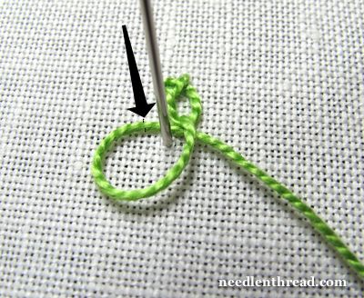 Knotted Chain Stitch or Braid Stitch Variation