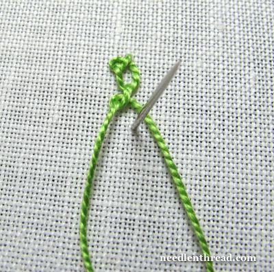 Knotted Chain Stitch or Braid Stitch Variation