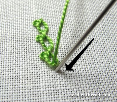 Knotted Chain Stitch or Braid Stitch Variation