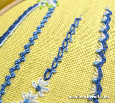 Knotted Chain Stitch or Braid Stitch Variation