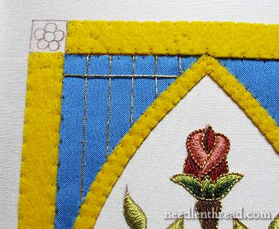 Mission Rose Silk and Goldwork Embroidery