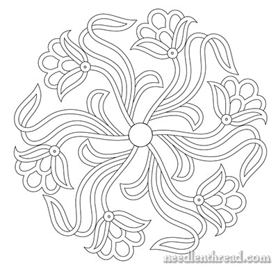 Openwork Flower Round