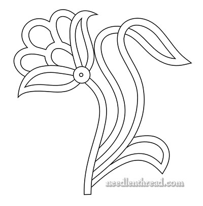 Download Free Hand Embroidery Pattern: Openwork Flower - NeedlenThread.com