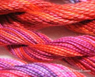 Overdyed Embroidery Thread