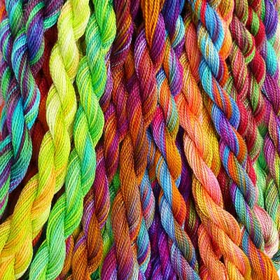 Overdyed Embroidery Thread from LES Designs