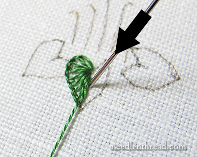 Buttonhole Stitch Leaves