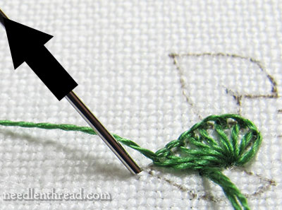 Buttonhole Stitch Leaves