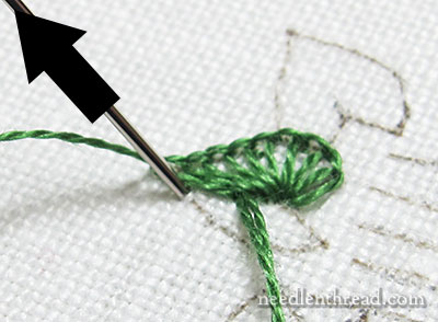 Buttonhole Stitch Leaves