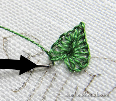 Buttonhole Stitch Leaves