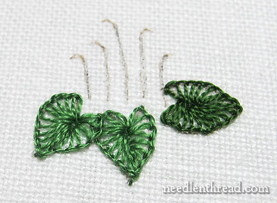 Buttonhole Stitch Leaves