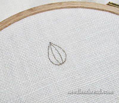 Cretan Stitch Filling for Embroidered Leaves