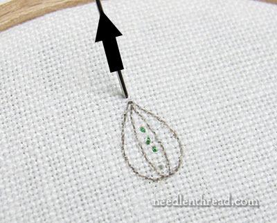 Cretan Stitch Filling for Embroidered Leaves