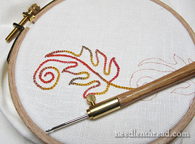 Tambour Embroidery - Autumn Leaves