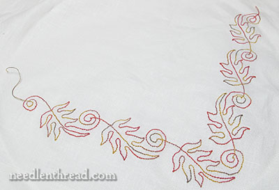 Tambour Embroidery Project - Autumn Leaves